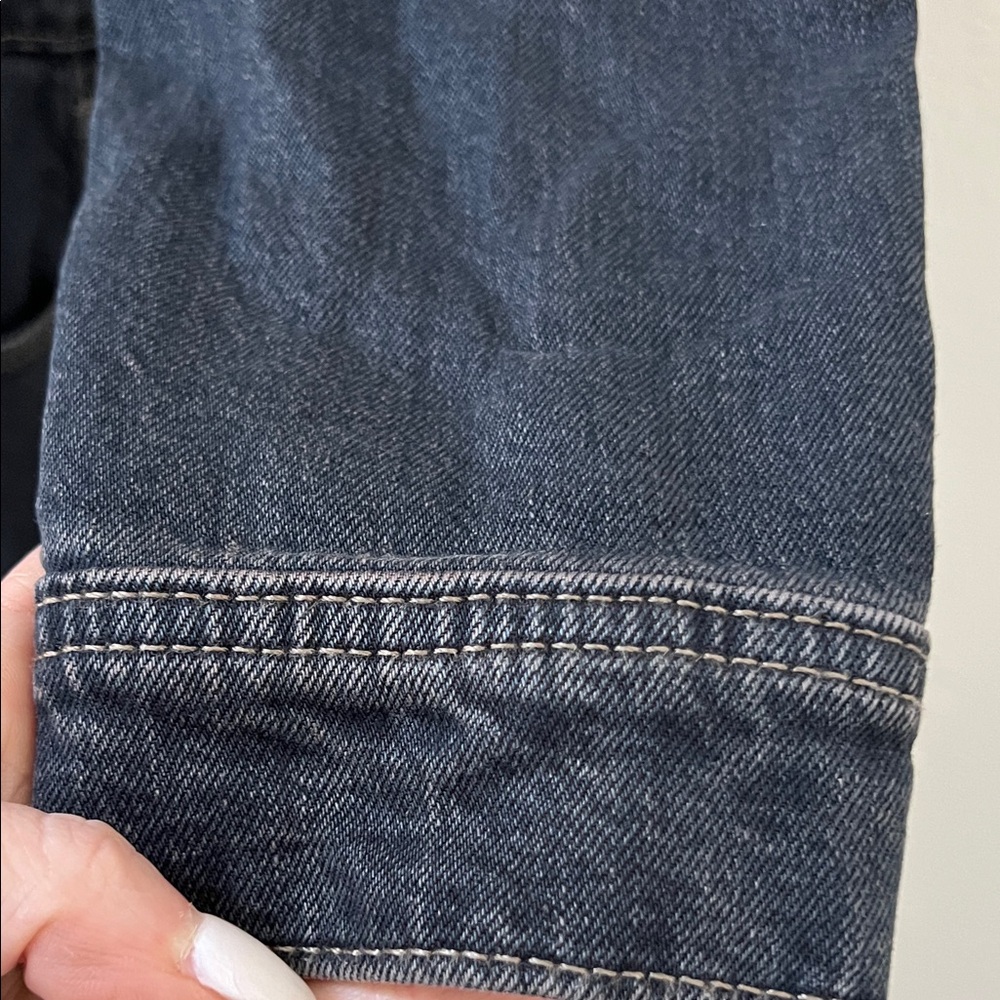 Universal Thread Charcoal Button-Up Denim Maxi Dr… - image 8